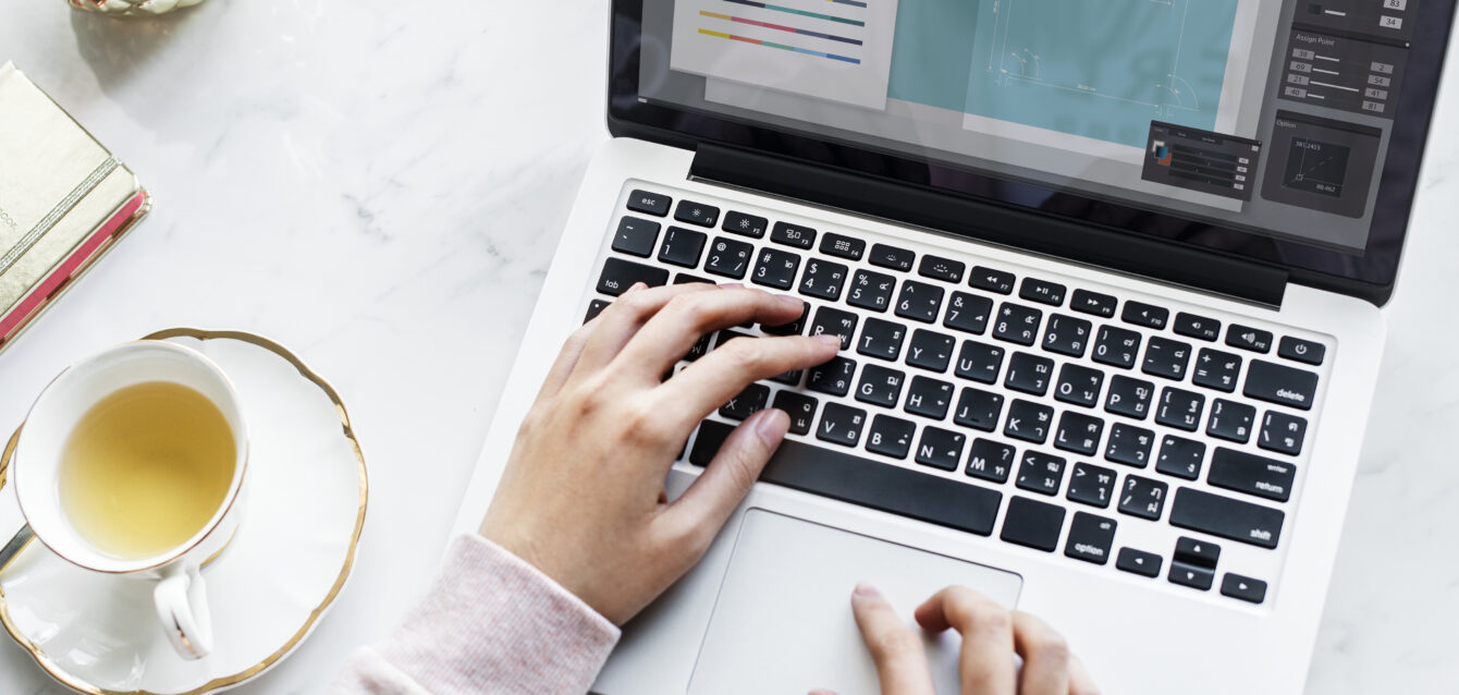 Person using laptop